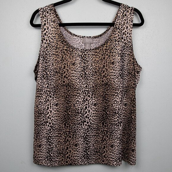 Chico's Travelers Collection leopard print tank-2 - Picture 1 of 4